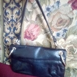 Wilson's black leather flip purse